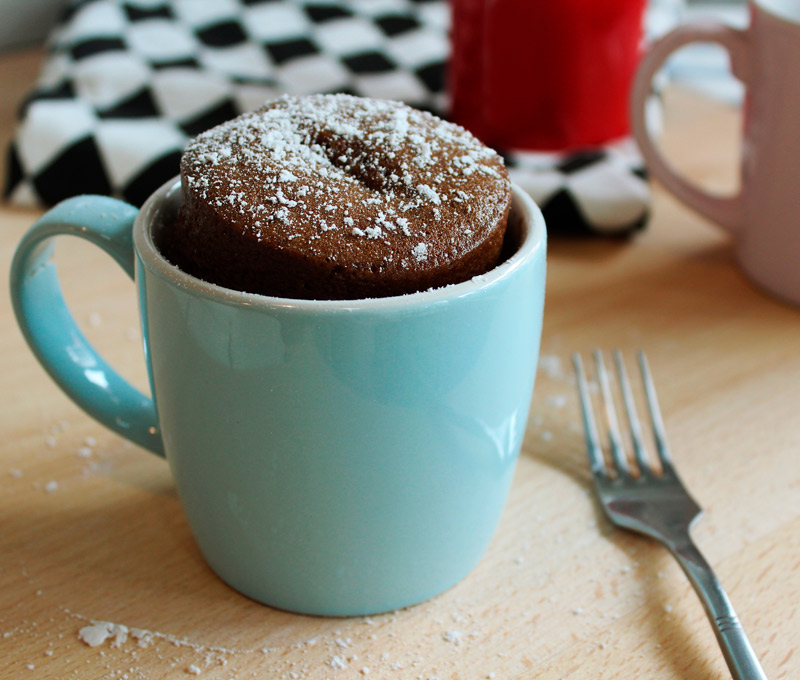 aprende a preparar mug cake de chocolate