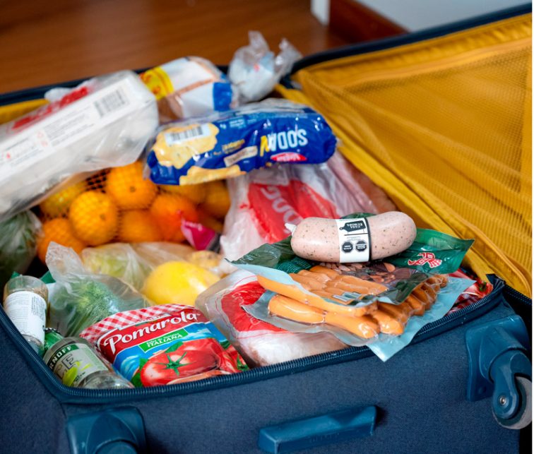 viajar con comida